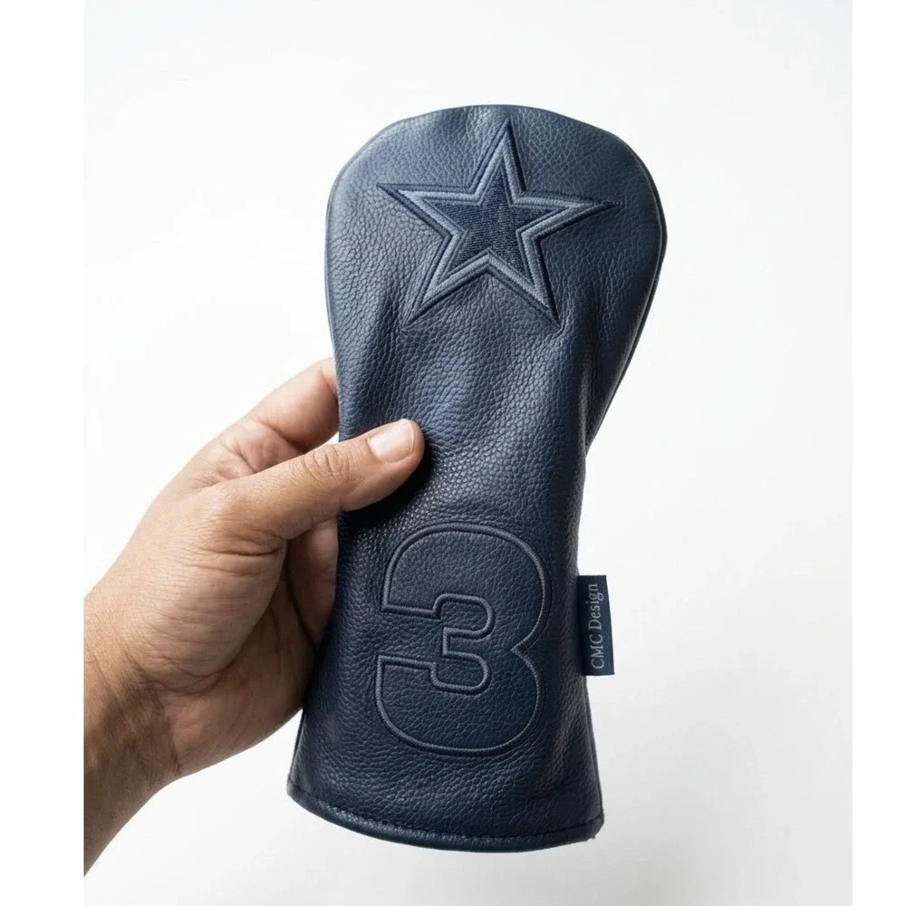 NFL Dallas Cowboys Driver Head Cover Premium Leather Quilted Cover CMC Golf NEW